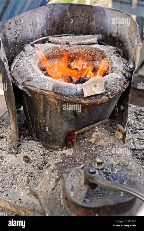 burning coal on gas stove